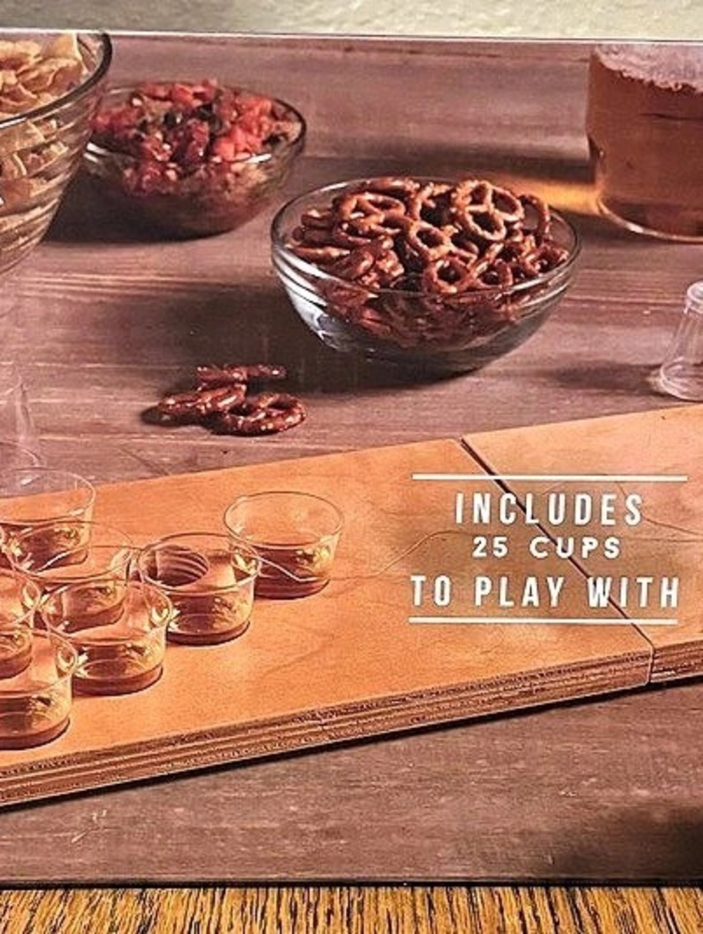 Hammer + Axe Wooden Pong Game Brown & Black